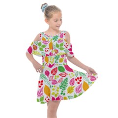 Kids  Shoulder Cutout Chiffon Dress 