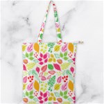 Leaves Pattern Seamless Texture Double Zip Up Tote Bag