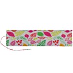 Leaves Pattern Seamless Texture Roll Up Canvas Pencil Holder (L)