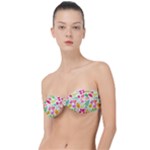 Leaves Pattern Seamless Texture Classic Bandeau Bikini Top 