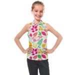 Leaves Pattern Seamless Texture Kids  Sleeveless Polo T-Shirt