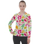 Leaves Pattern Seamless Texture Women s Pique Long Sleeve T-Shirt