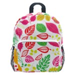 Leaves Pattern Seamless Texture Kids  Age 5-10 Lightweight School Backpack with Side Pockets