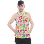 Leaves Pattern Seamless Texture Men s Sleeveless Hoodie