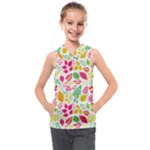 Leaves Pattern Seamless Texture Kids  Sleeveless Hoodie