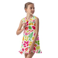 Kids  Pilgrim Collar Ruffle Hem Dress 