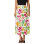 Leaves Pattern Seamless Texture Classic Midi Chiffon Skirt