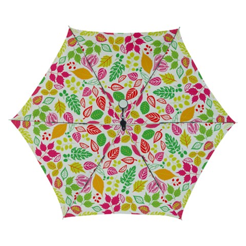 Leaves Pattern Seamless Texture Automatic Folding Umbrella with Case (Small) from ArtsNow.com