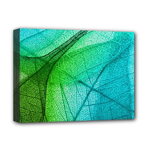 Texture Green Leaf Abstraction 3d Deluxe Canvas 16  x 12  (Stretched)  from ArtsNow.com