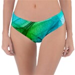 Texture Green Leaf Abstraction 3d Reversible Classic Bikini Bottoms