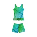 Texture Green Leaf Abstraction 3d Kids  Boyleg Swimsuit