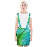 Texture Green Leaf Abstraction 3d Braces Suspender Skirt