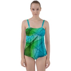 Twist Front Tankini Set 