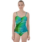 Texture Green Leaf Abstraction 3d Sweetheart Tankini Set