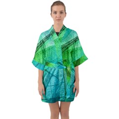 Half Sleeve Satin Kimono  