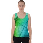 Texture Green Leaf Abstraction 3d Velvet Tank Top