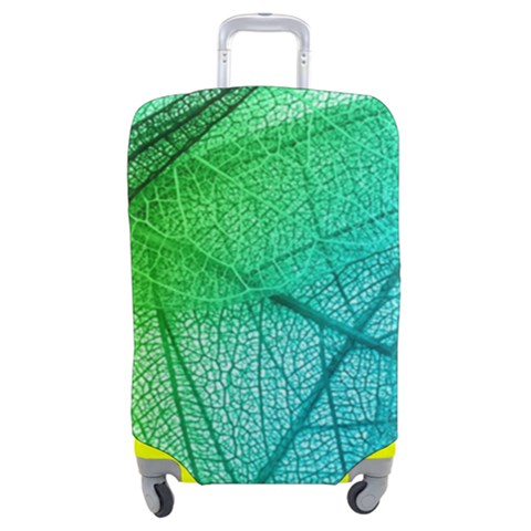 Texture Green Leaf Abstraction 3d Luggage Cover (Medium) from ArtsNow.com