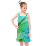 Texture Green Leaf Abstraction 3d Kids  Overall Dress