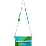 Texture Green Leaf Abstraction 3d Mini Crossbody Handbag