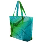 Texture Green Leaf Abstraction 3d Zip Up Canvas Bag