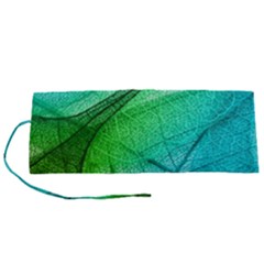 Texture Green Leaf Abstraction 3d Roll Up Canvas Pencil Holder (S) from ArtsNow.com