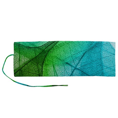 Texture Green Leaf Abstraction 3d Roll Up Canvas Pencil Holder (M) from ArtsNow.com