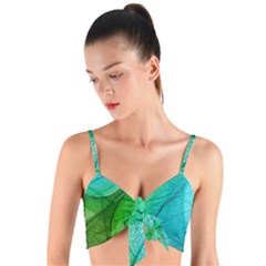 Woven Tie Front Bralet 