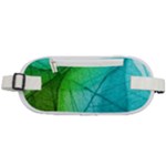 Texture Green Leaf Abstraction 3d Rounded Waist Pouch