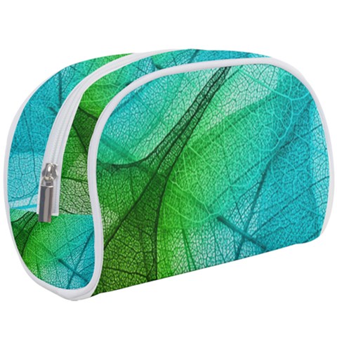 Texture Green Leaf Abstraction 3d Make Up Case (Large) from ArtsNow.com