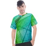 Texture Green Leaf Abstraction 3d Men s Sport Top