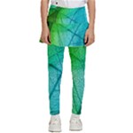 Texture Green Leaf Abstraction 3d Kids  Skirted Pants