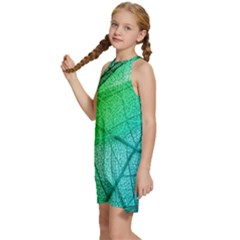 Kids  Halter Collar Waist Tie Chiffon Dress 