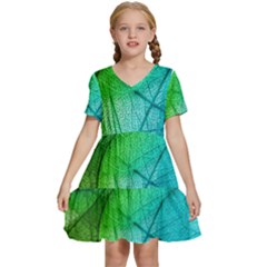 Kids  Short Sleeve Tiered Mini Dress 