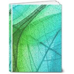 Texture Green Leaf Abstraction 3d 6  x 8  Hardcover Notebook