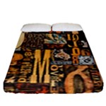 3d Letters Macro Wooden Letters Letters Textures Fitted Sheet (Queen Size)