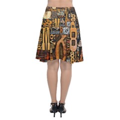 Chiffon Wrap Front Skirt 