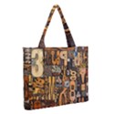 Zipper Medium Tote Bag Front