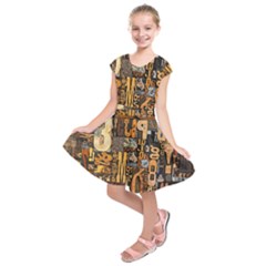 Kids  Short Sleeve Dress 