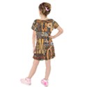 Kids  Short Sleeve Velvet Dress 