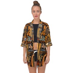 Open Front Chiffon Kimono 