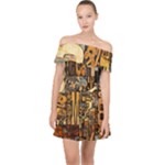 3d Letters Macro Wooden Letters Letters Textures Off Shoulder Chiffon Dress