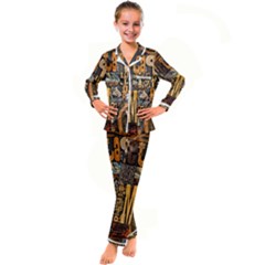 Kids  Satin Long Sleeve Pajamas Set 