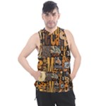 3d Letters Macro Wooden Letters Letters Textures Men s Sleeveless Hoodie