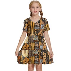 Kids  Short Sleeve Tiered Mini Dress 