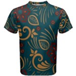 Flowers Floral Retro Flower Texture Men s Cotton T-Shirt