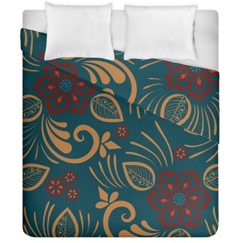 Flowers Floral Retro Flower Texture Duvet Cover Double Side (California King Size) from ArtsNow.com