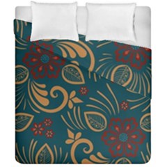 Flowers Floral Retro Flower Texture Duvet Cover Double Side (California King Size) from ArtsNow.com