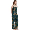 Spaghetti Top Long Pants Satin Pajamas Set 