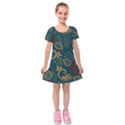 Kids  Short Sleeve Velvet Dress 