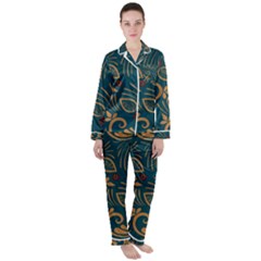 Women s Long Sleeve Satin Pajamas Set 